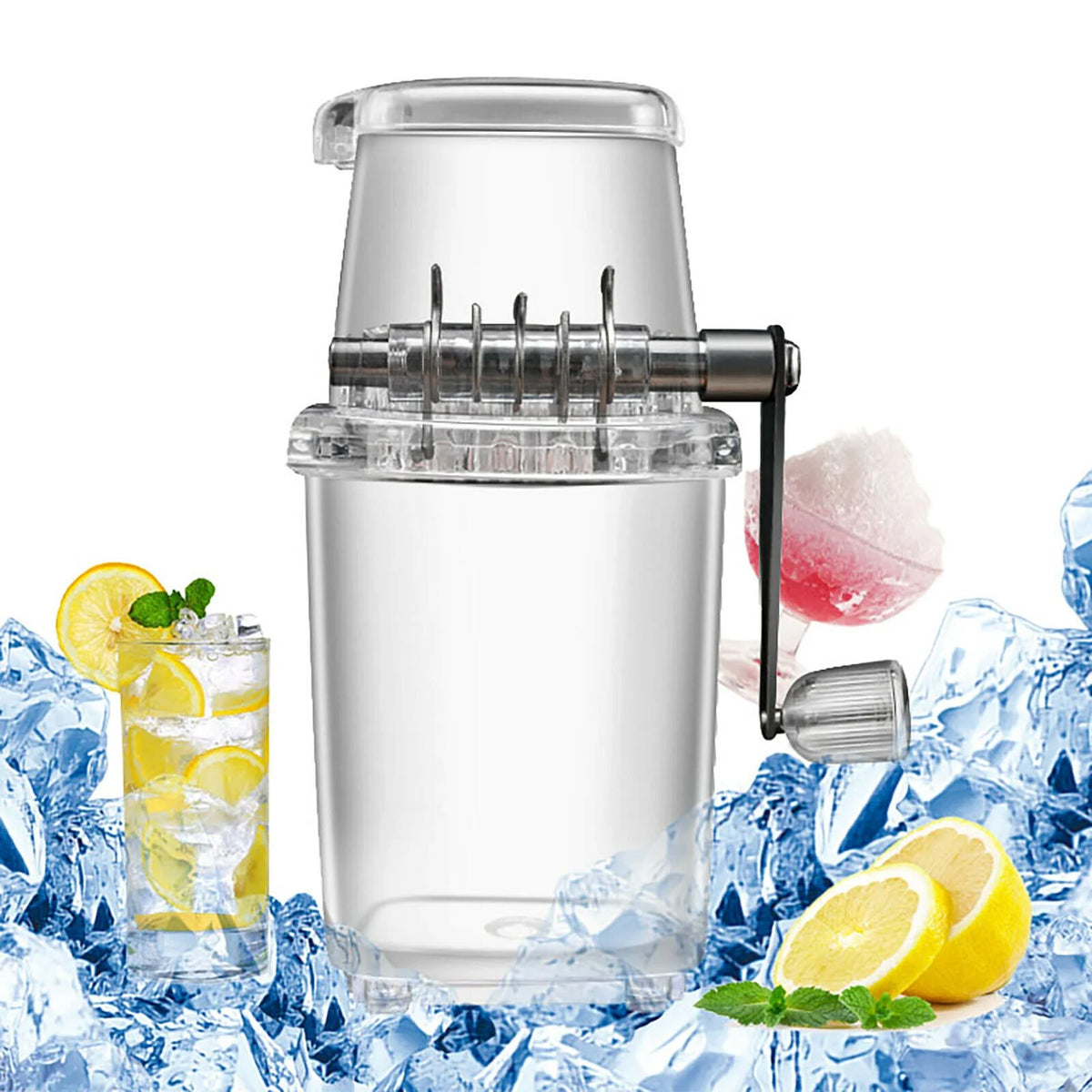 Manual Ice Crusher Shaver with 4 Rubber Ant-skid Knobs J1605