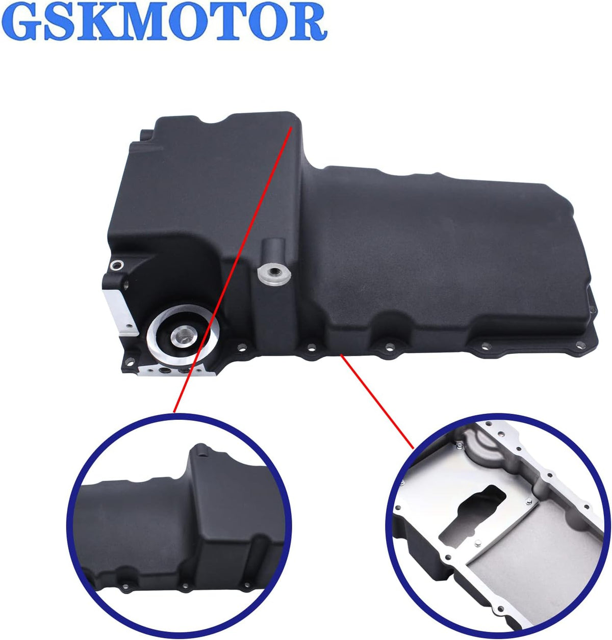 Black Aluminum Rear Sump Oil Pan A80315