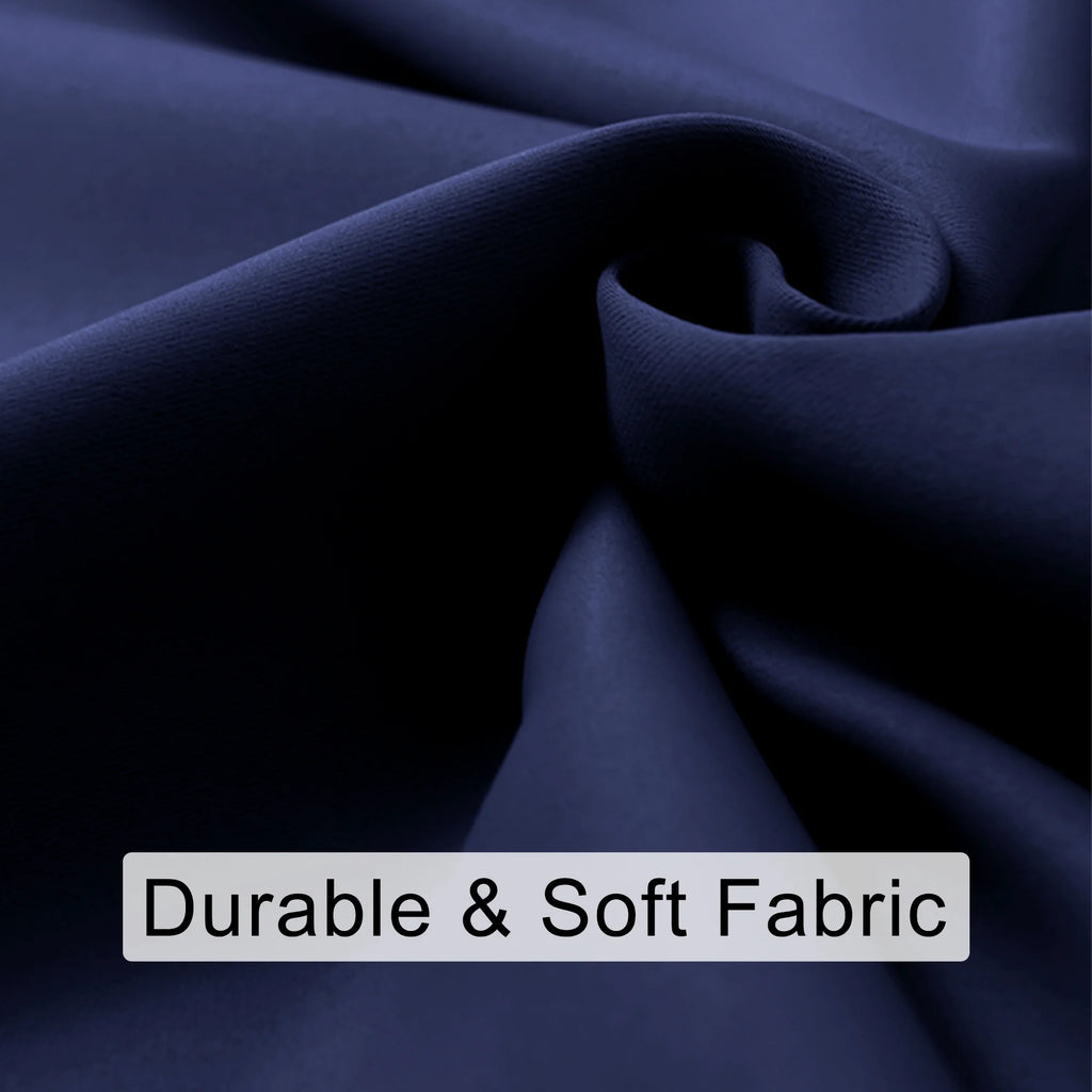 Navy Blue 42 x 63 Inch Blackout Curtains Set of 2 Panels Y5613