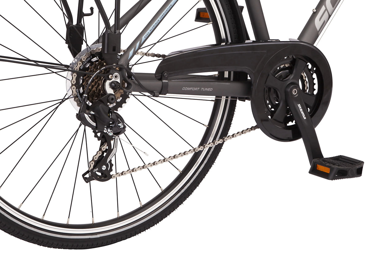 21 Speeds Hybrid Bike 700c Wheels Grey E718489
