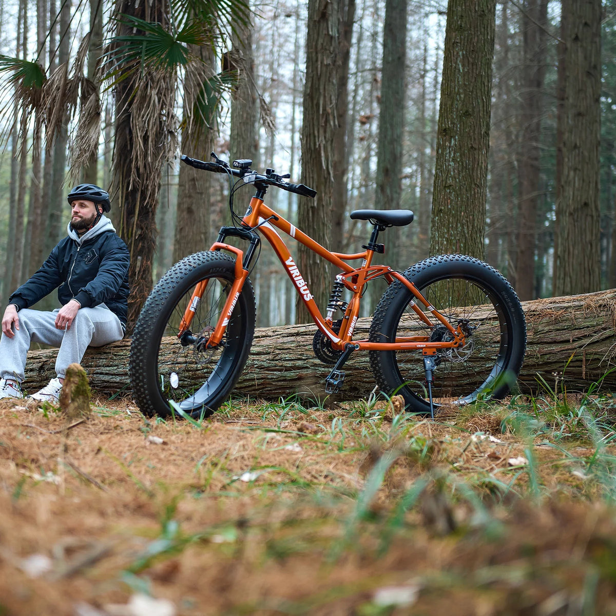 26 Mountain Bike 21 Speed Full Suspension Fat Tire Orange O170176