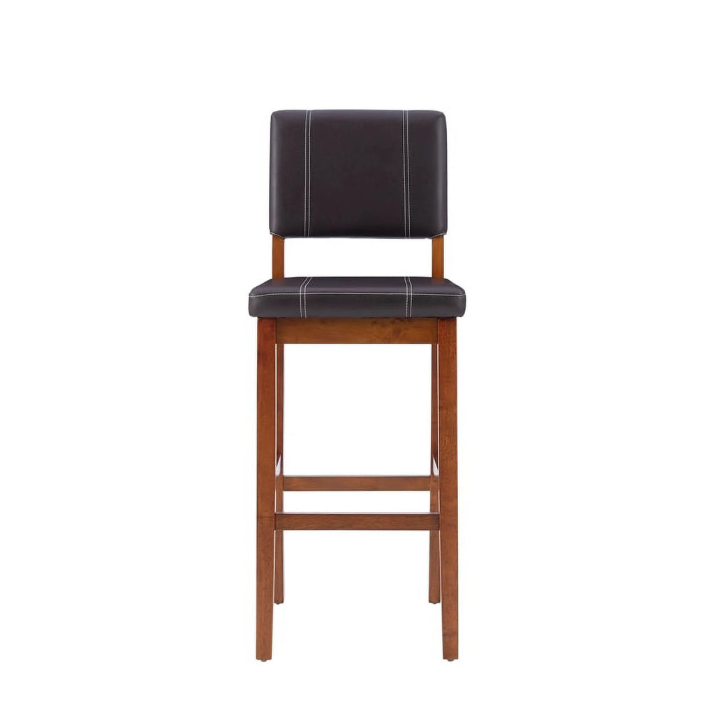 Faux Leather & Wood Bar Stool P946565