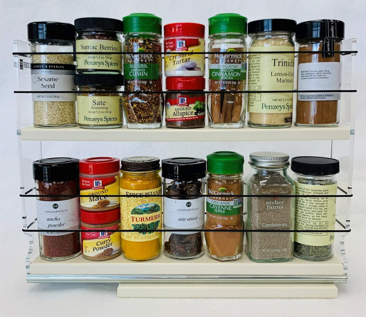 Spice Rack Narrow Space 12 Capacity Drawer Access Y4989