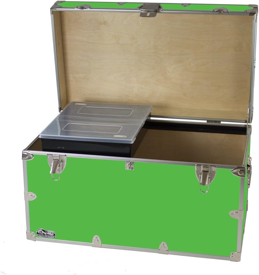 Footlocker Storage Chest with Tray, 32 x 18 x 18.5 Inches G597