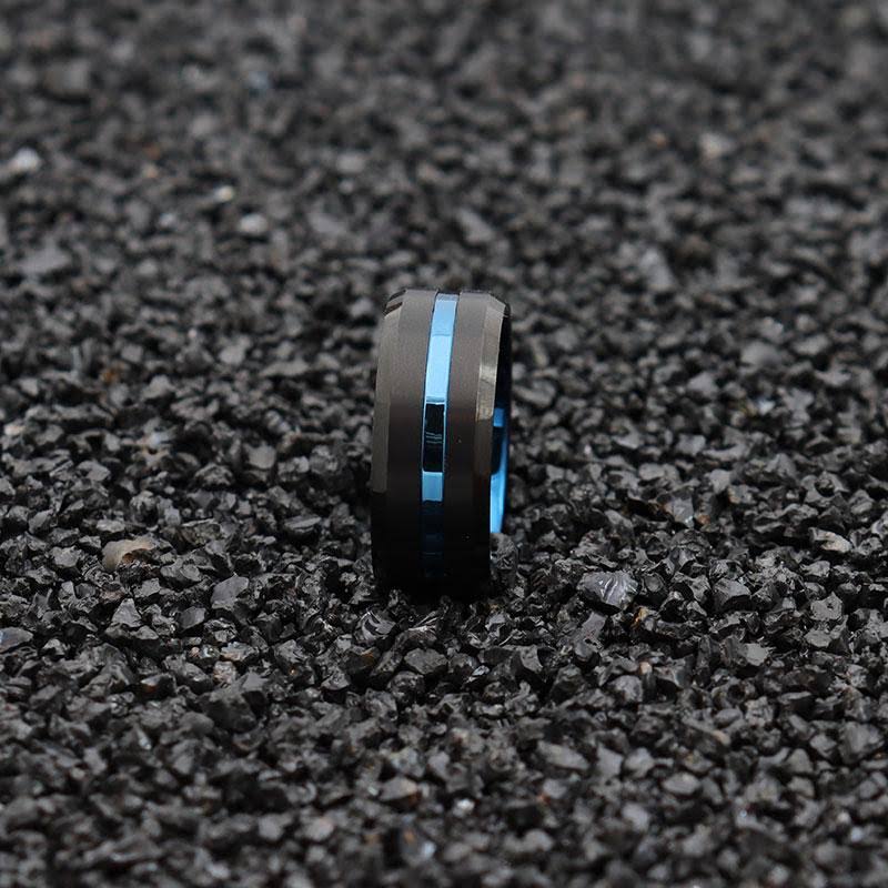 10mm Black Matte Tungsten Carbide Ring I596
