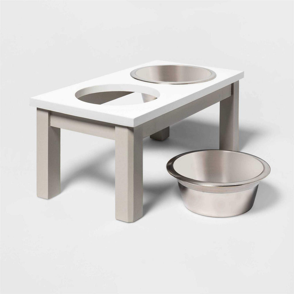 Dual Tone Elevated Dog Bowl O9634