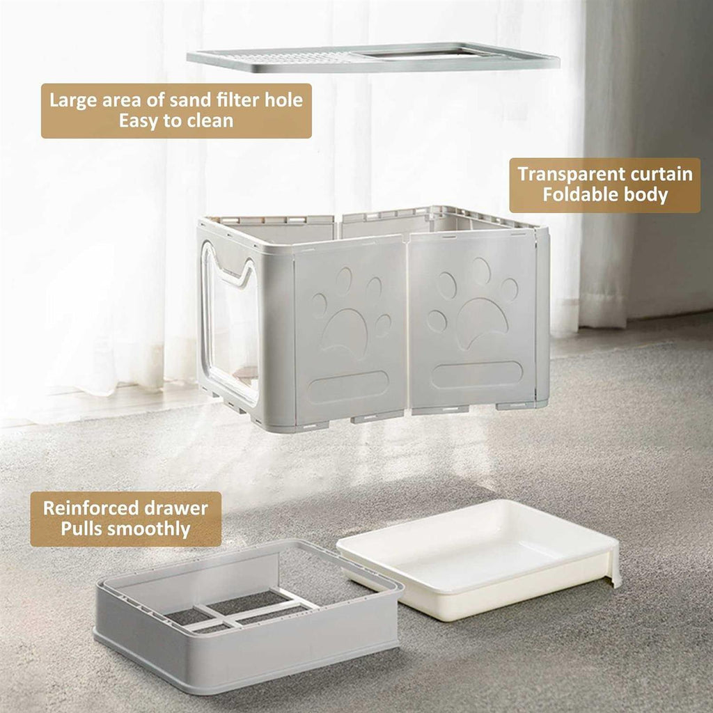 Foldable Cat Litter Box with Lid P43275