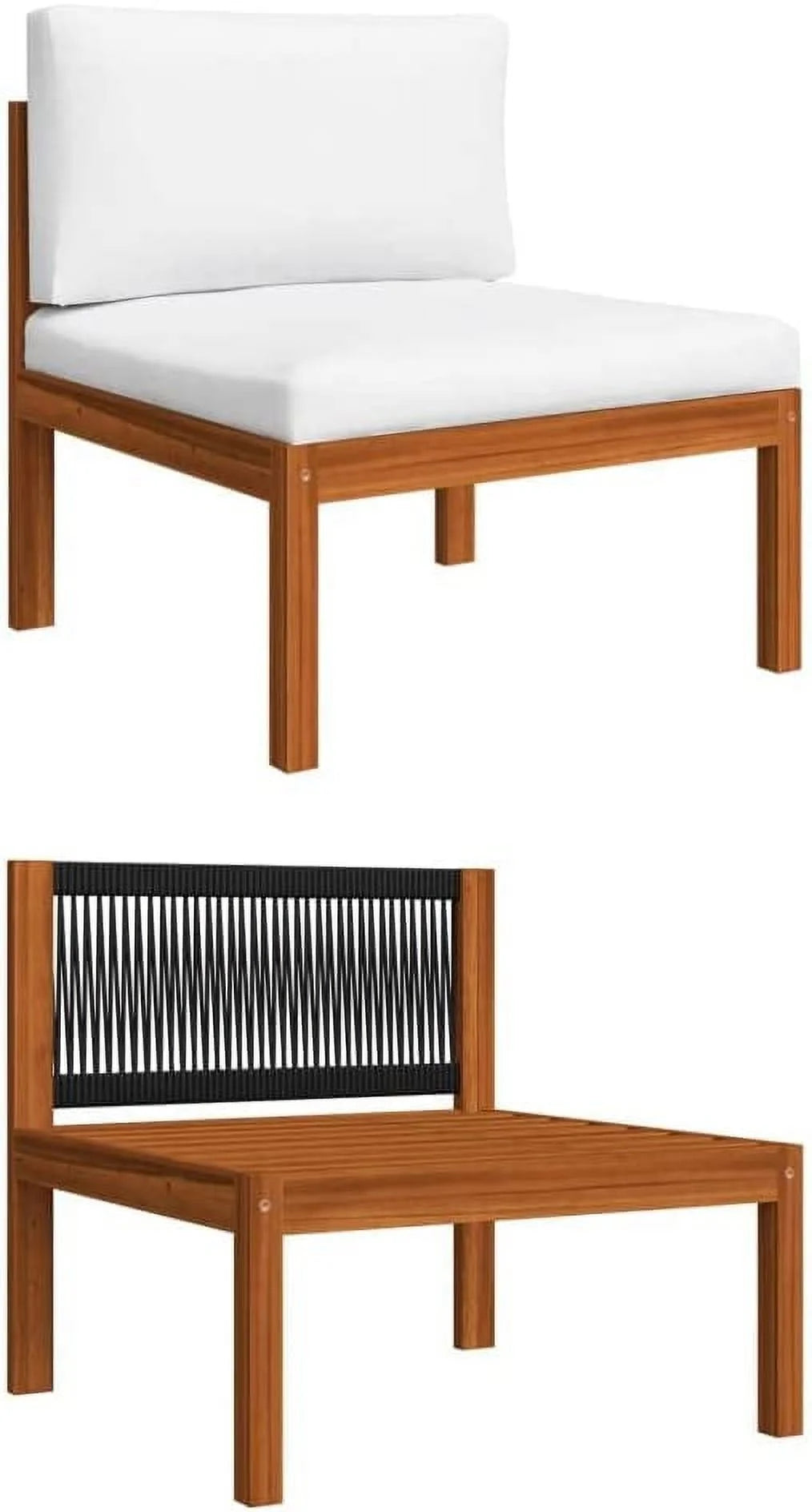 12 Piece Cream Solid Acacia Wood Patio Lounge Set S523845