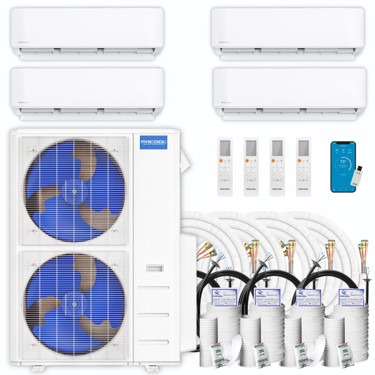 54,000 BTU 4 Zone Ductless Air Conditioner and Heat Pump G1027