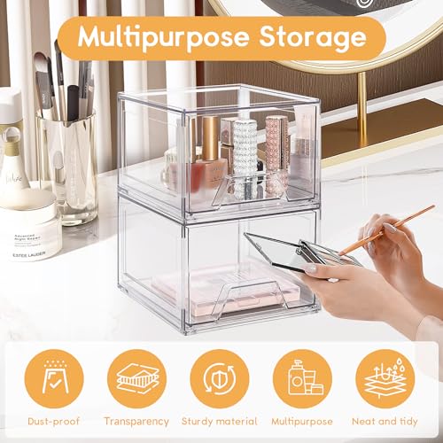 4 Pack Stackable Acrylic Drawer Organizer T789808