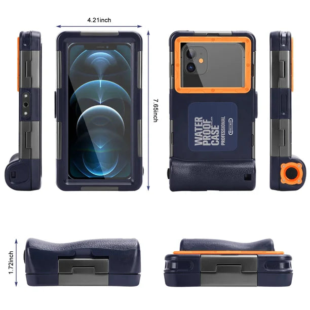 Waterproof Protective Case for Phones Up to 6.9 Inch with Lanyard O80350