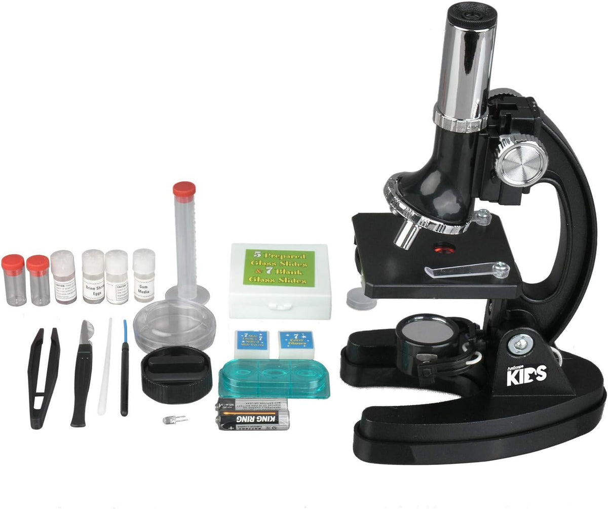 Kids Microscope Science Starter Kit with Set of 6 Experiment Cards C1043