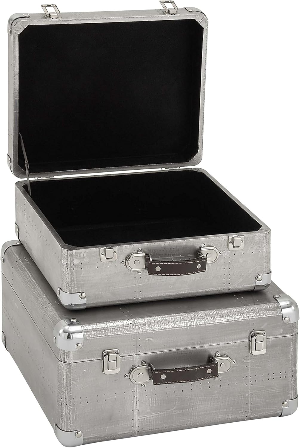 Set of 2 Wood Aluminium Case Y57447