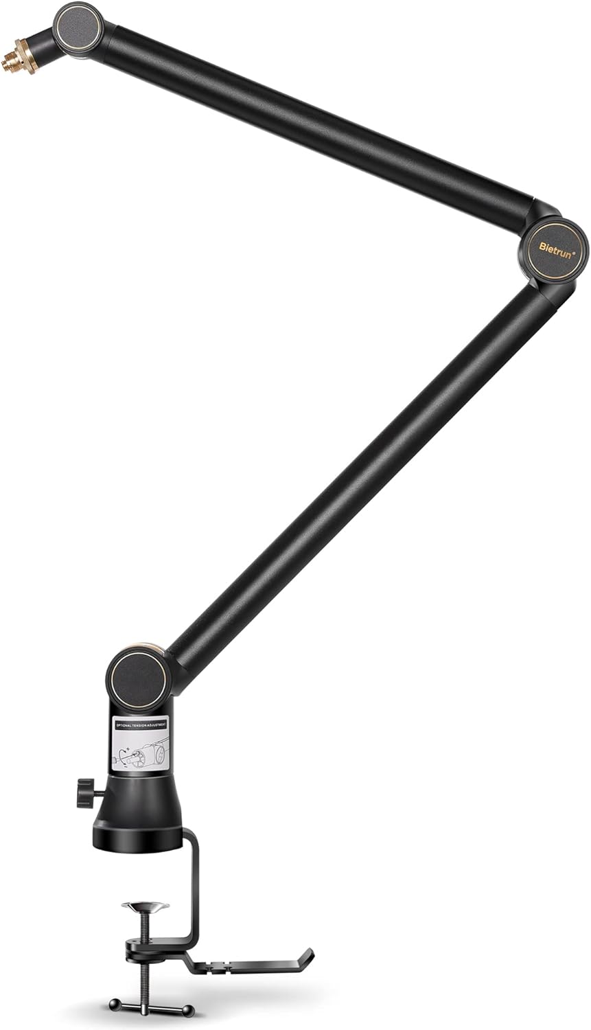Mic Boom Arm with 3/8 to 5/8 Adapter, Heavy Duty Metal Desk Mount Stand, Pack of 2 R4799