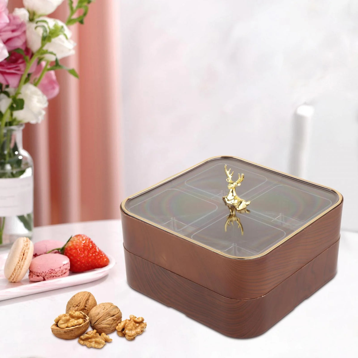 Dried Fruit Snack Candy Tray with Cover G6268