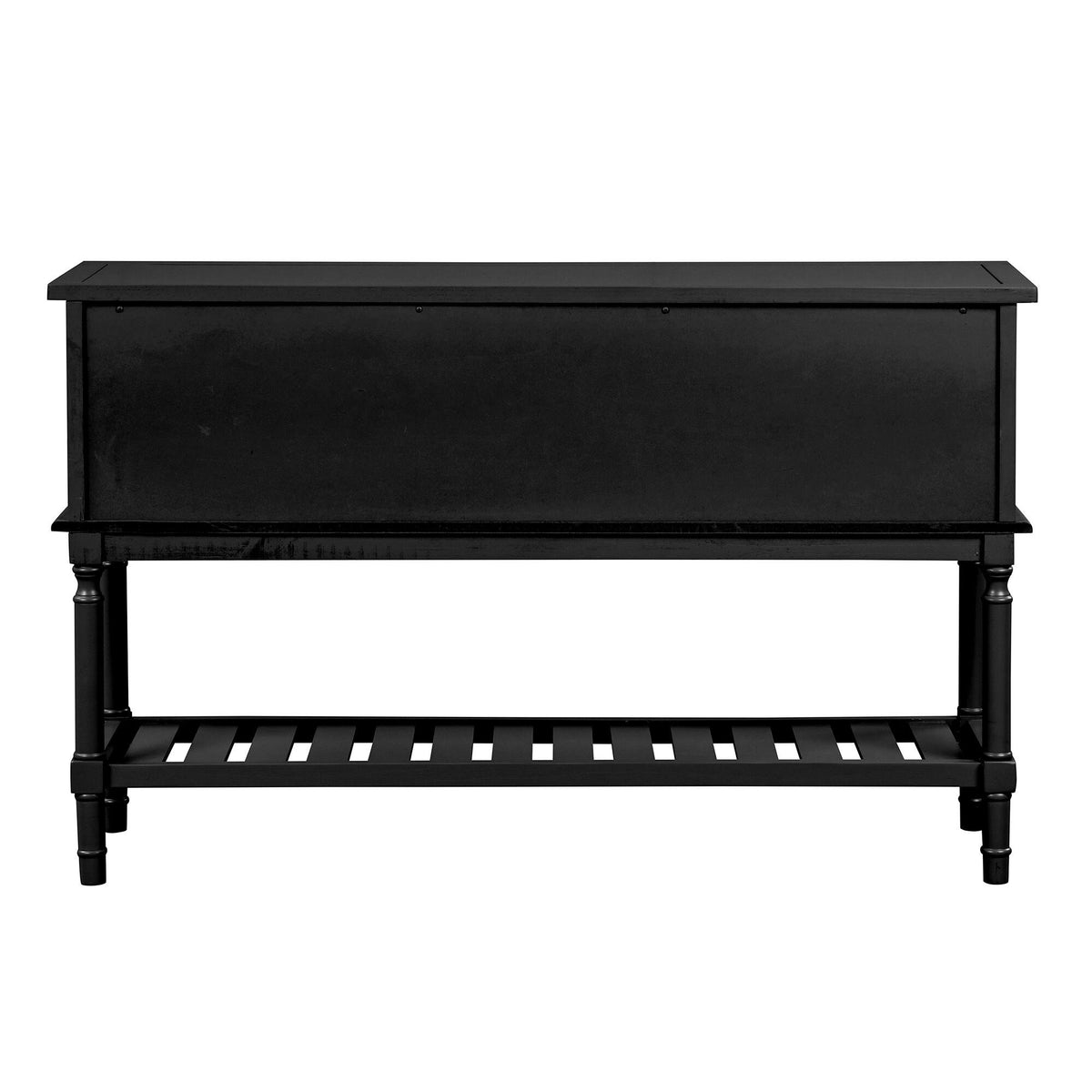 Black Light Green Pine Console Table with 2 Drawer and Cabinet and Shelf C363