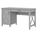 Cape Cod Gray Computer Desk with Keyboard Tray and Storage U486