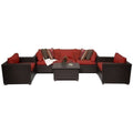 6 Piece Outdoor Wicker Sofa Set in Terracotta J14829