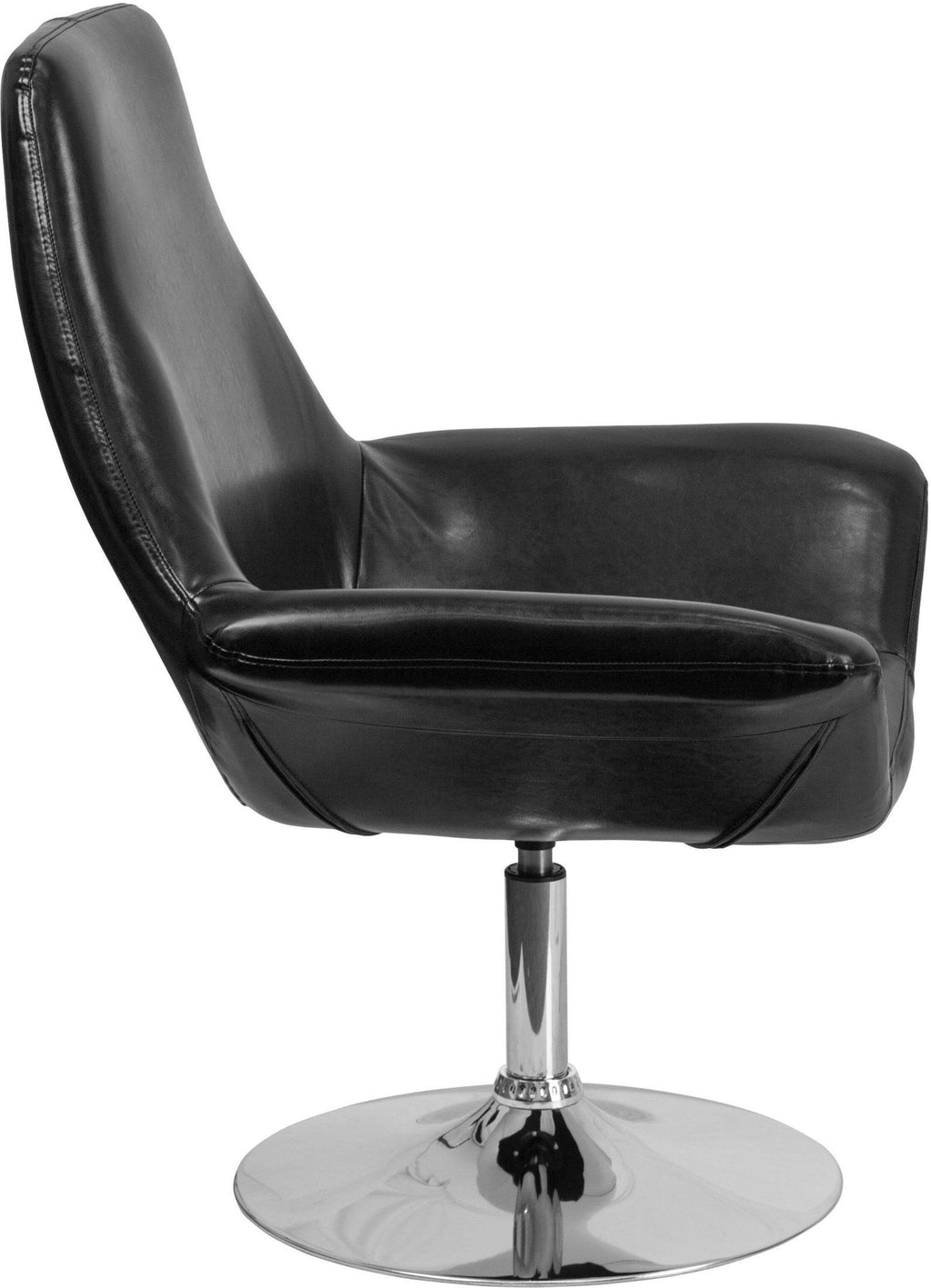 Black Leather Reception Chair A61462