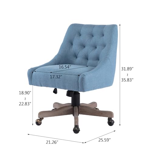 Beige Fabric Upholstered Swivel Office Chair G80999