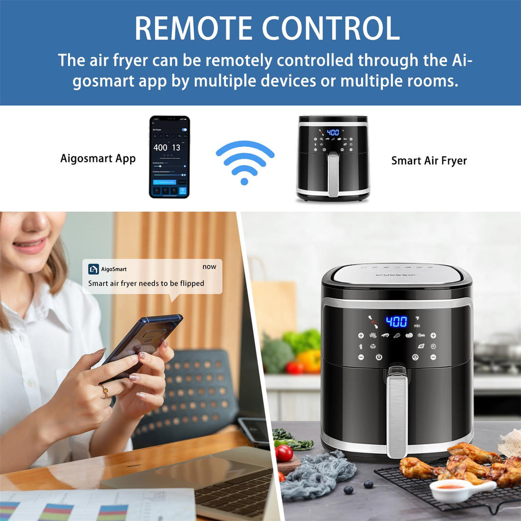 12-in-1 Smart WiFi Air Fryer 7.4 QT, Black C490869