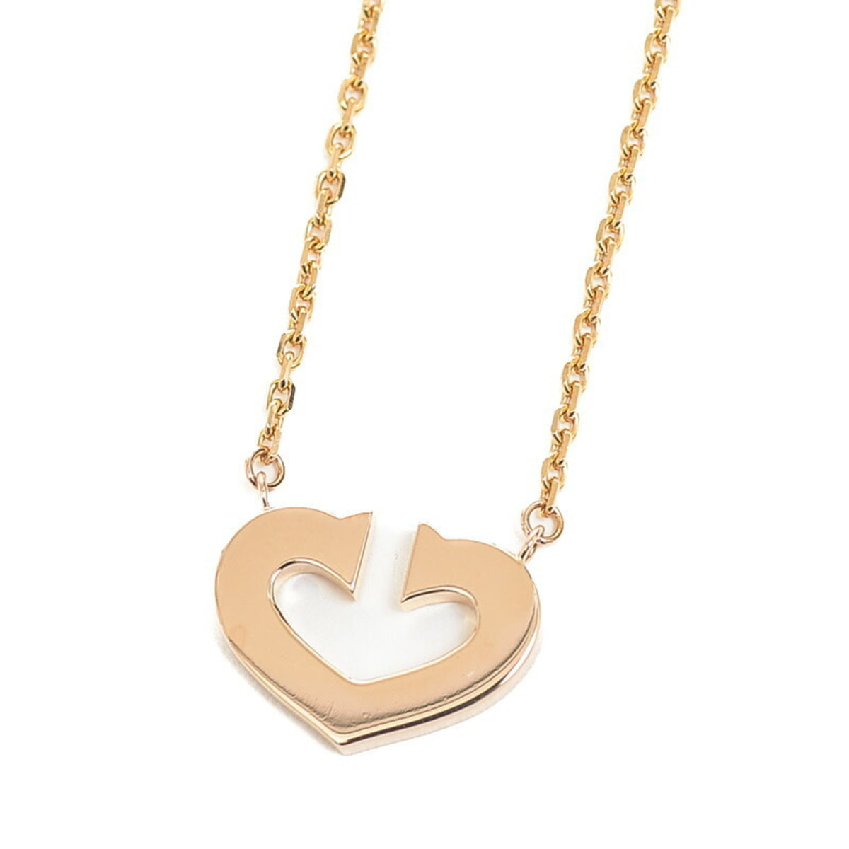 K18PG Heart Pendant Necklace H764