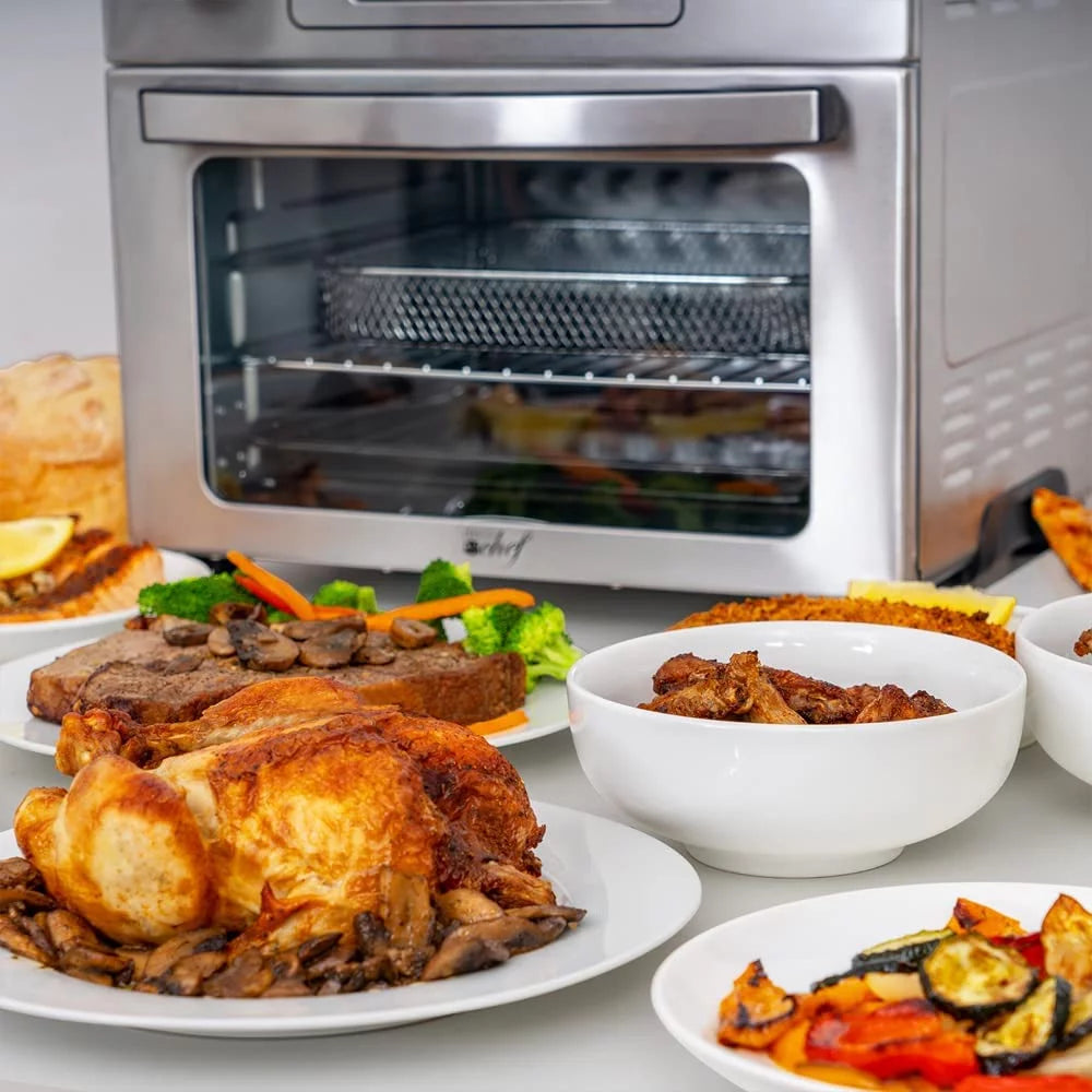 24QT Stainless Steel Countertop Toaster Air Fryer Oven E596455