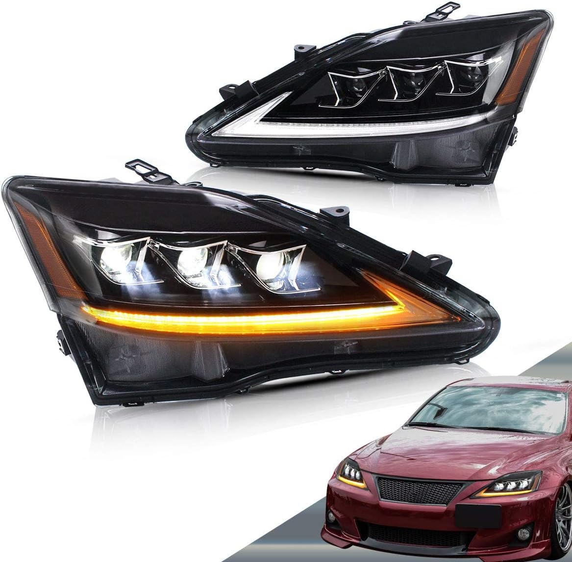 LED Headlights with Sequential Indicator D49687