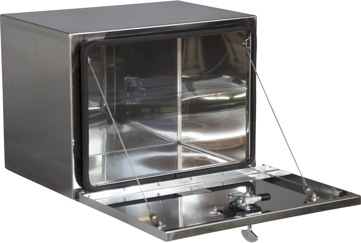 Polished Stainless Steel Underbody Truck Box with T-Handle Latch, 18 x 18 x 24 Inch V8852