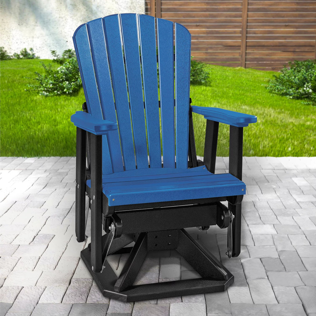Blue Black Resin Swivel Glider D981442