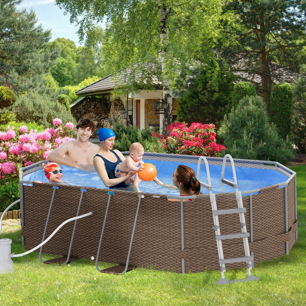 Brown Frame Swimming Pool Z644