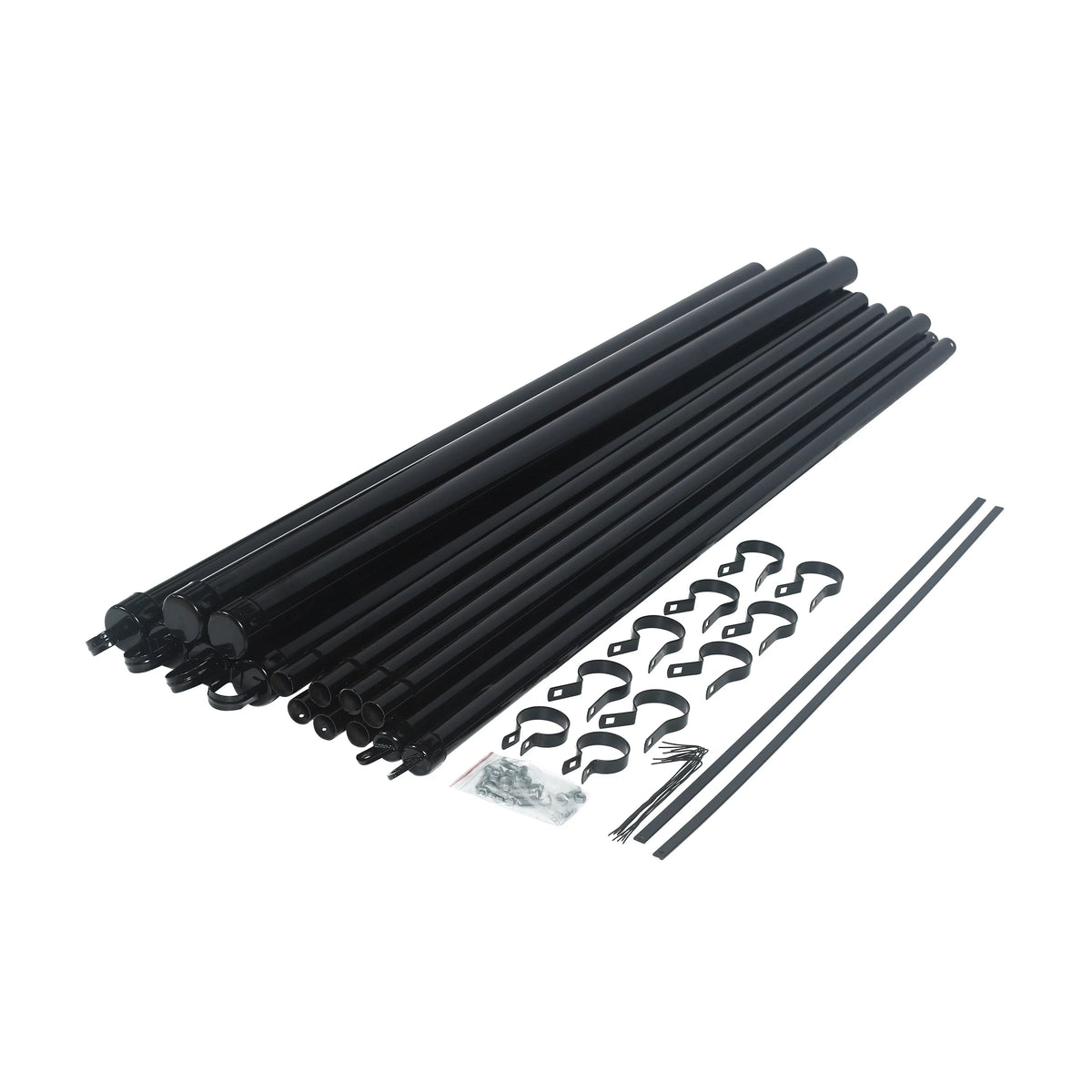 Black PVC Coated Steel Chain Link Fence X242417