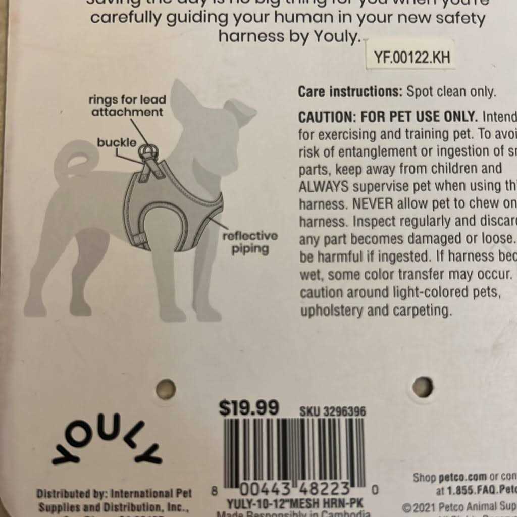 Mesh Dog Harness V696
