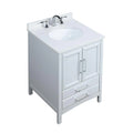 24 in. Grey Bath Vanity with White Cultured Marble Top and White Basin Y57955