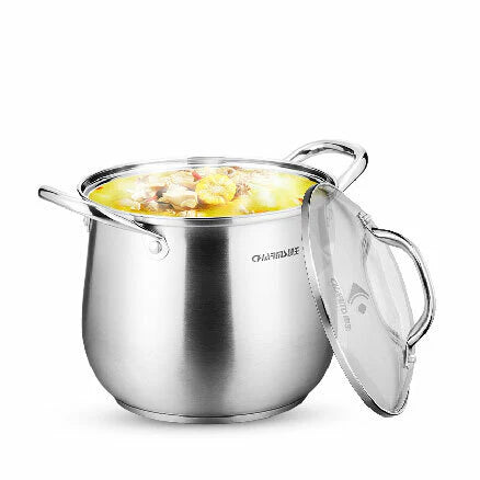Stainless-Steel High Pot with Glass Lid 22cm A4485
