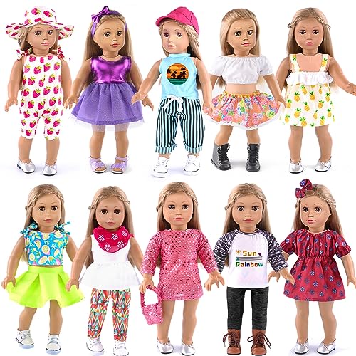 10 Sets 18 Inch Doll Clothes and Accessories E6787