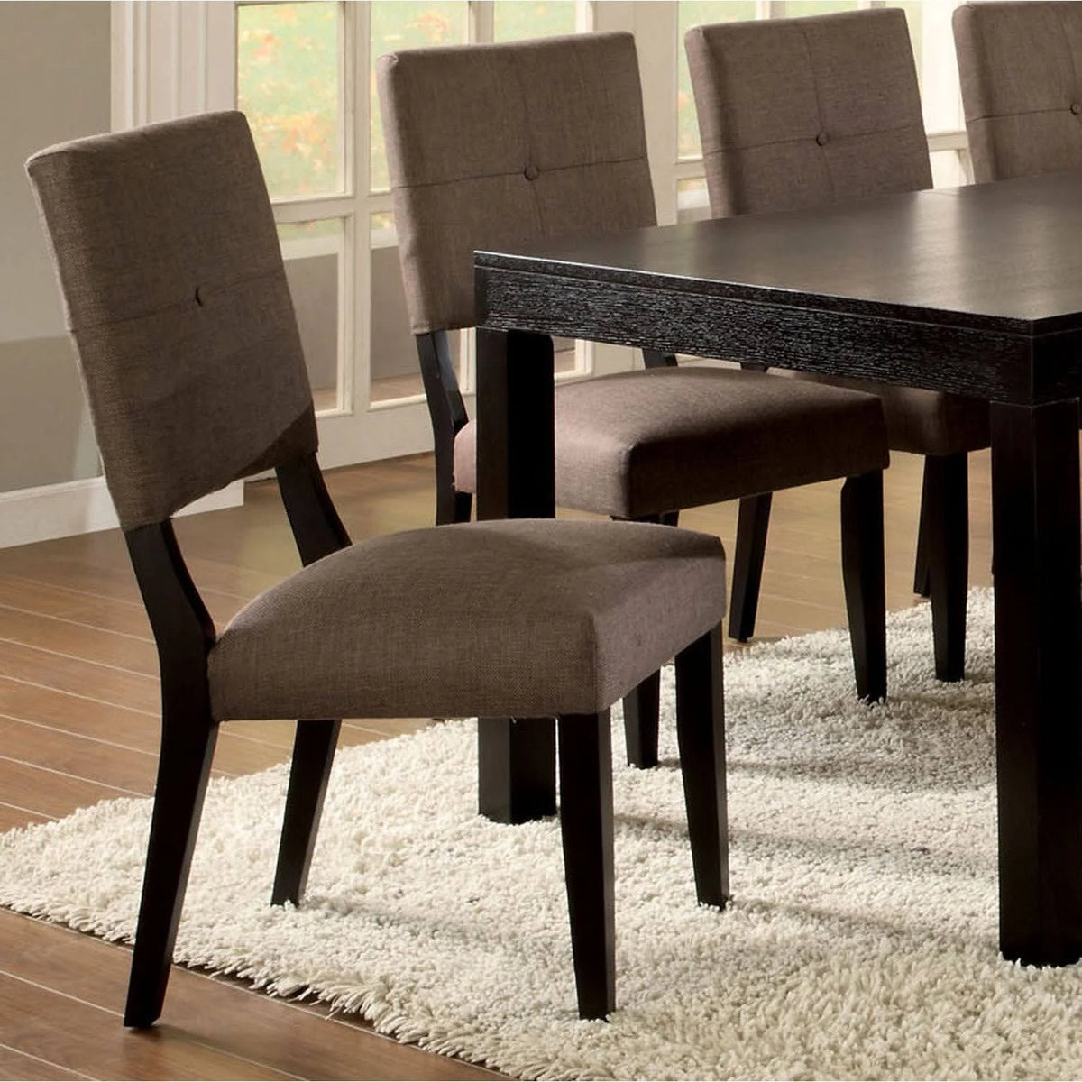 Taupe Fabric Dining Chair (Set of 2) B48438