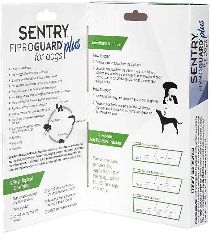 Flea and Tick Squeeze-on Drops for Dogs, 23-44 Pounds, 3 Application R60262
