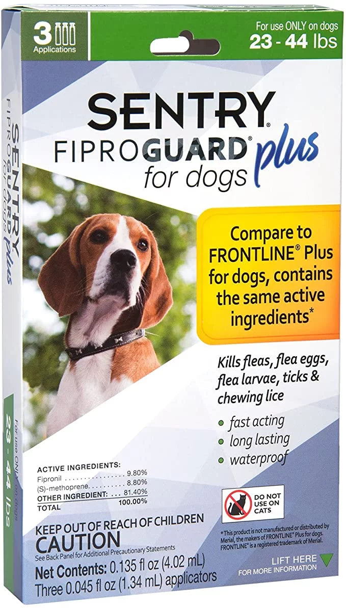 Flea and Tick Squeeze-on Drops for Dogs, 23-44 Pounds, 3 Application R60262