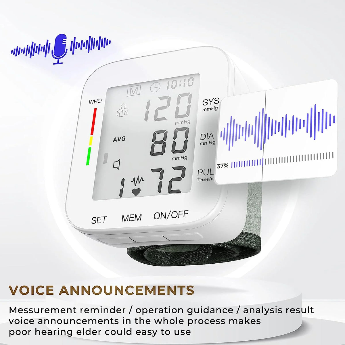 Wrist Blood Pressure Monitor with Carrying Case O793477