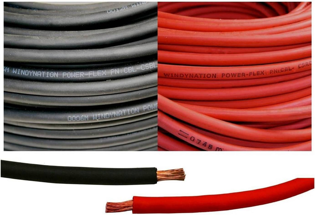 4 AWG 15 Feet Red + 15 Feet Black Pure Copper Flexible Welding Battery Cable Wire Pack of 2 R838212