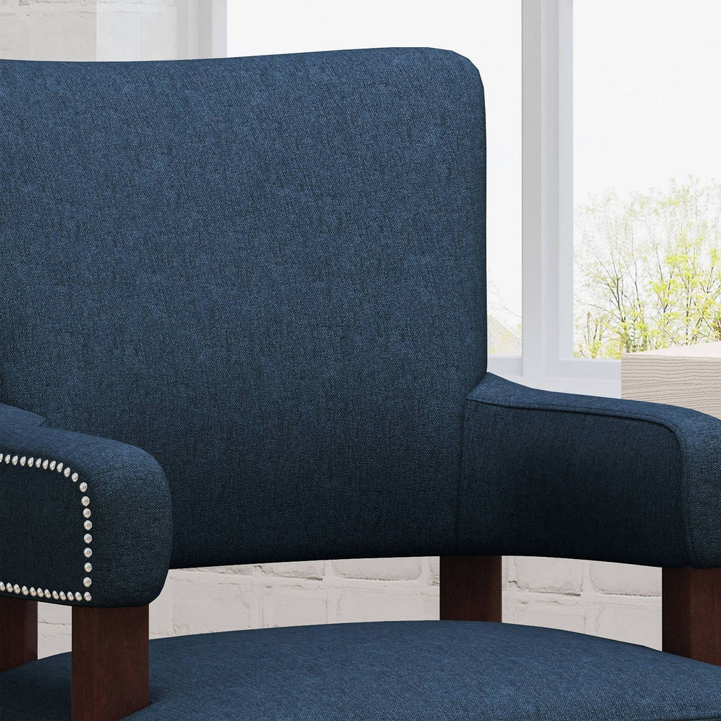 Navy Blue and Chrome Home Office Chair T115