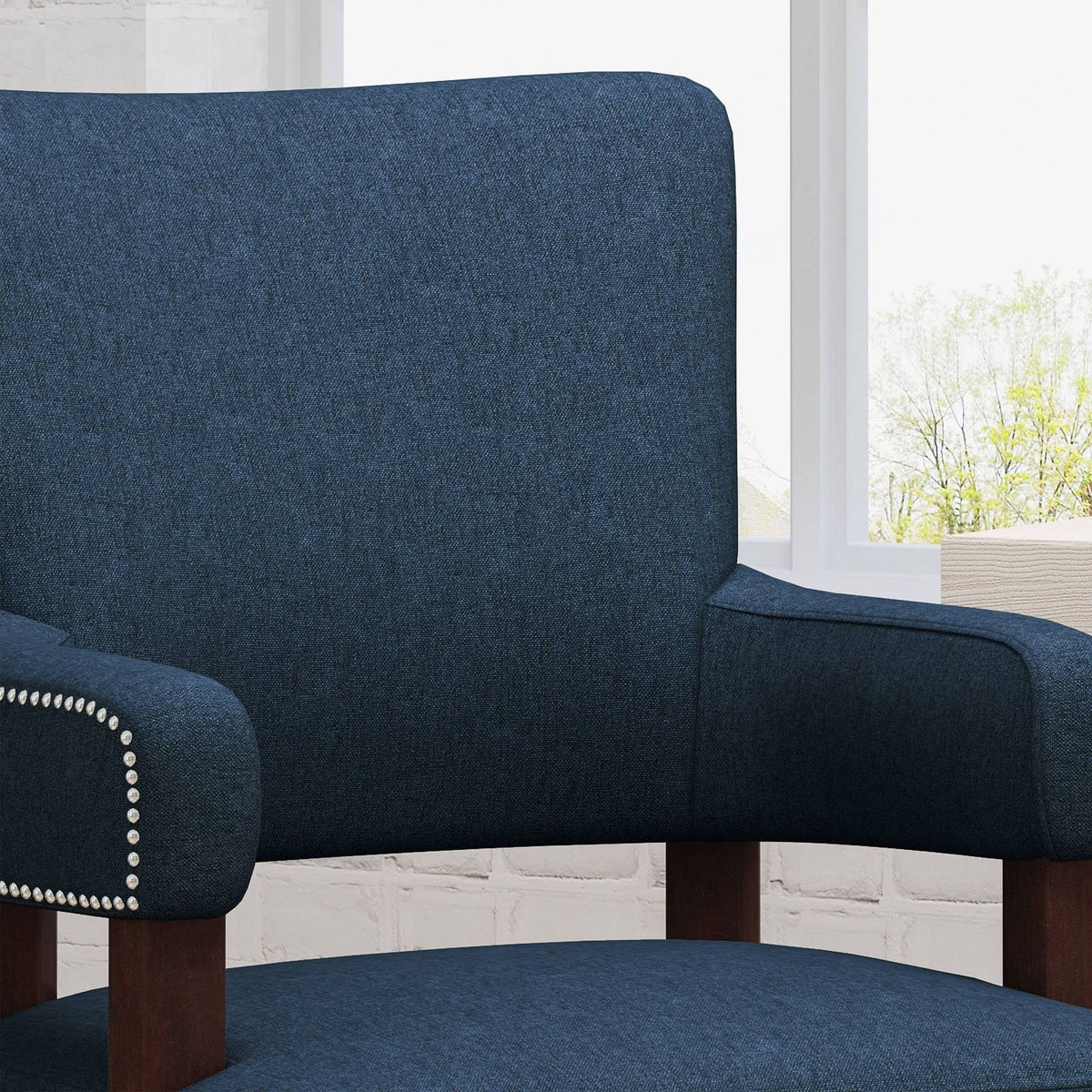 Navy Blue and Chrome Home Office Chair T115