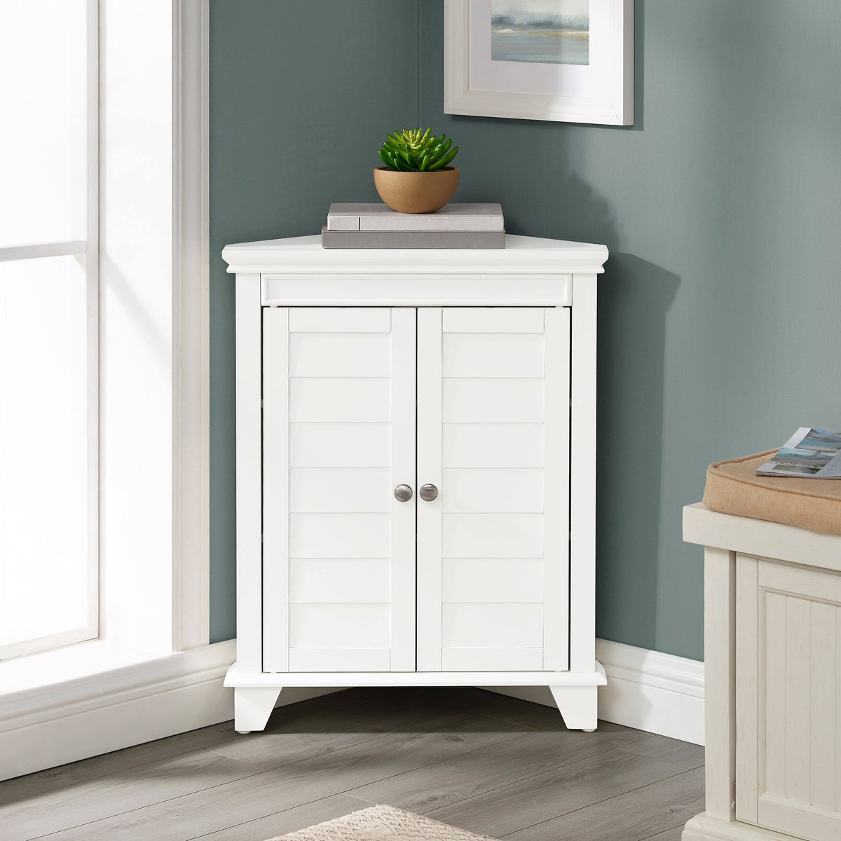 White Corner Cabinet D79472