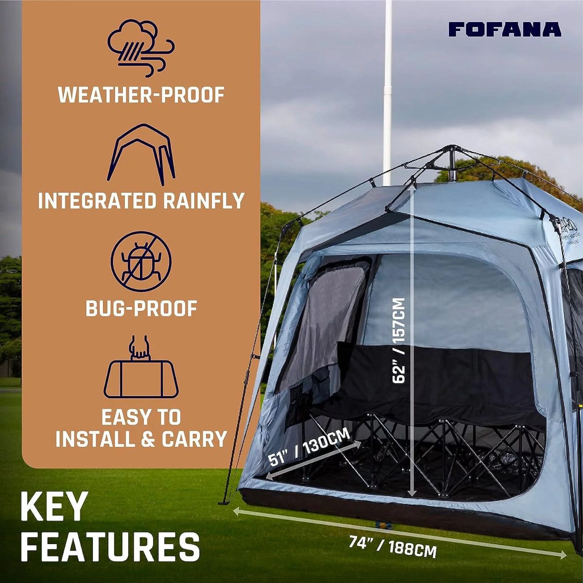 All Weather Sports Tent for up to 4 People D5789