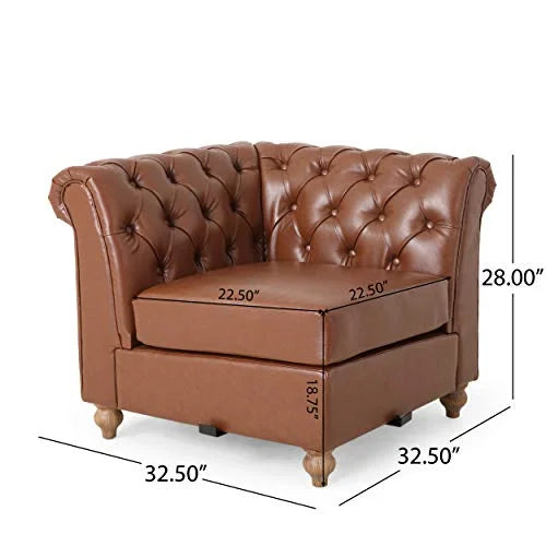 Cognac Brown Natural Sectional J800