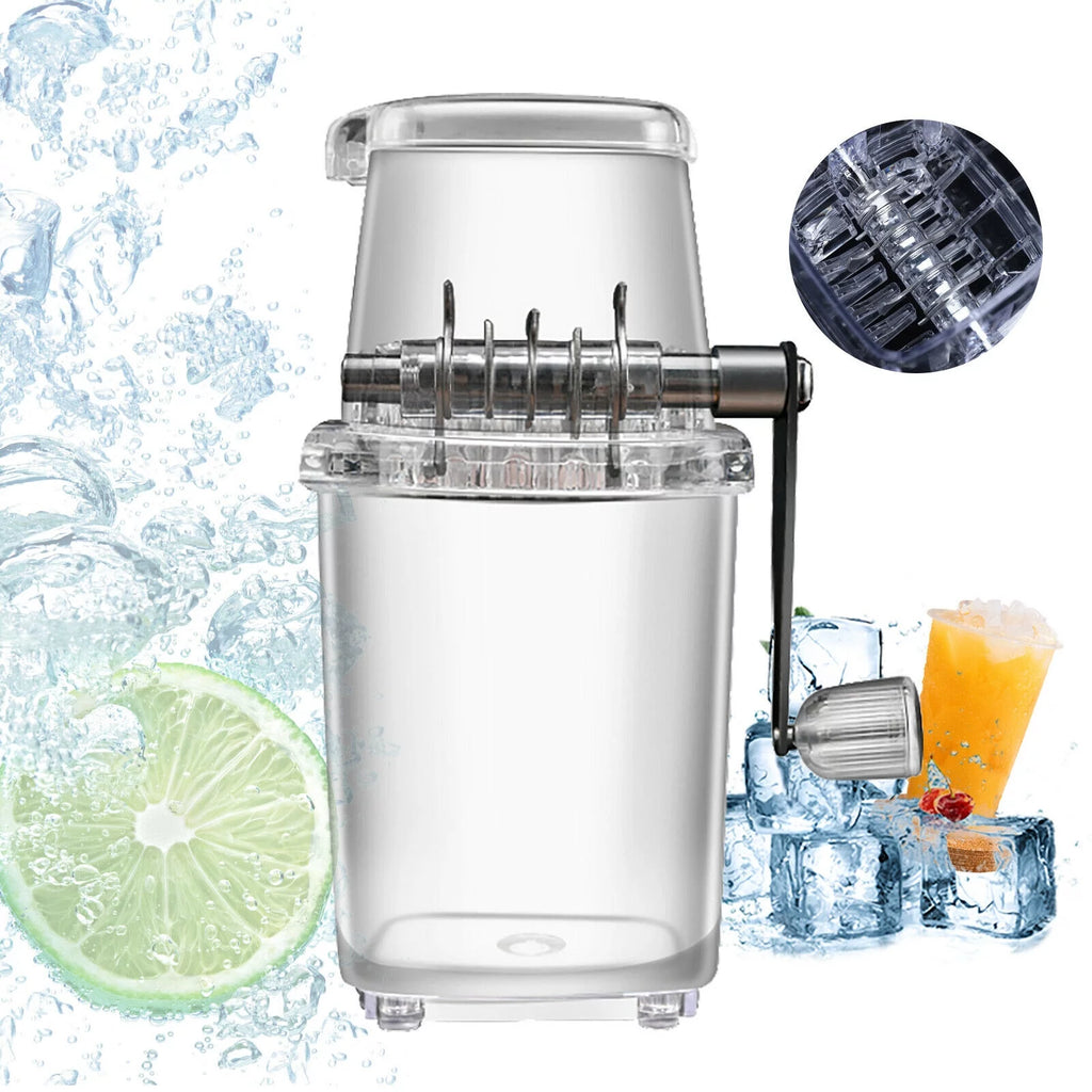 Manual Ice Crusher Shaver with 4 Rubber Ant-skid Knobs J1605