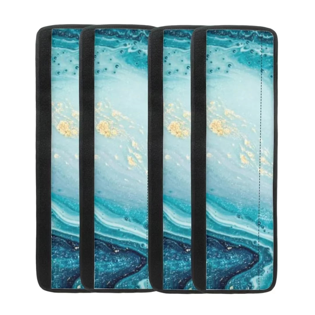 Blue Marble Stripe Refrigerator Door Handle Cover C291