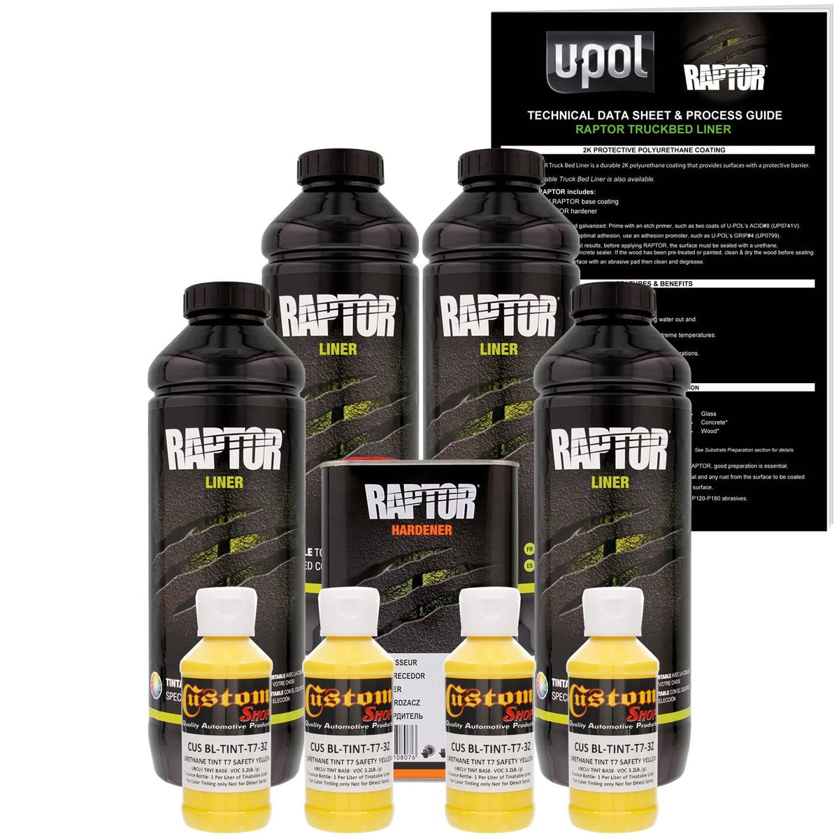 Safety Yellow Urethane Spray-On Truck Bed Liner, 4 Liters I149409
