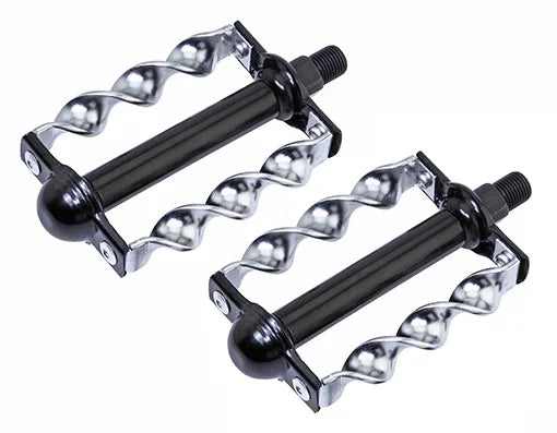 Black and Chrome Flat Pedals for Cruiser, BMX, Lowrider, Trike S900